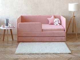Диван-кровать Happy (коралловый) в Линёво - linyovo.mebel-nsk.ru | фото