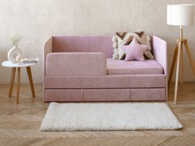 Диван-кровать Happy (розовый) в Линёво - linyovo.mebel-nsk.ru | фото