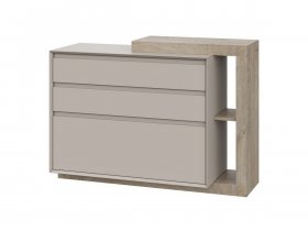 Комод 1200 22 J-Э Этна (дуб эндгрей/кашемир) в Линёво - linyovo.mebel-nsk.ru | фото