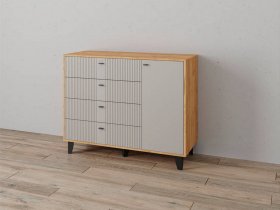 Комод «Катрин-13» (дуб крафт золотой/сантьяго софт) в Линёво - linyovo.mebel-nsk.ru | фото