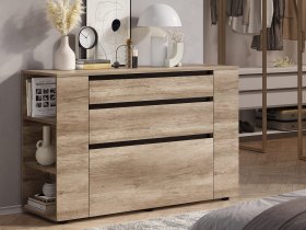 Комод КМ-06 Энигма (венге/дуб каньон) в Линёво - linyovo.mebel-nsk.ru | фото