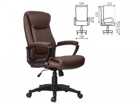 Кресло офисное BRABIX Enter EX-511, коричневое в Линёво - linyovo.mebel-nsk.ru | фото