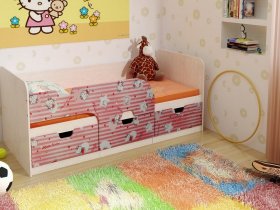 Кровать детская с ящиками 1,86 Минима Hello Kitty в Линёво - linyovo.mebel-nsk.ru | фото