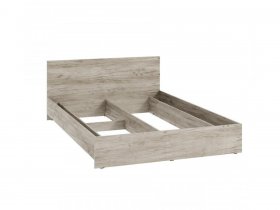 Кровать двухспальная КР-160 Ронда (дуб крафт серый) в Линёво - linyovo.mebel-nsk.ru | фото