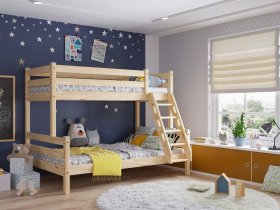 Кровать двухъярусная Адель (прозрачный лак) в Линёво - linyovo.mebel-nsk.ru | фото