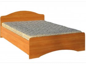 Кровать двуспальная 1,6м-1 (круглая спинка) в Линёво - linyovo.mebel-nsk.ru | фото
