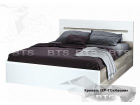 Кровать двуспальная 1,6 м  Наоми КР-11 в Линёво - linyovo.mebel-nsk.ru | фото