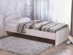 Кровать односпальная 80 с низкой спинкой (ясень шимо светлый) в Линёво - linyovo.mebel-nsk.ru | фото