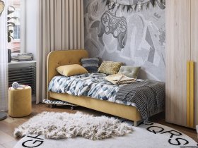 Кровать односпальная Лео 0,9 м в Линёво - linyovo.mebel-nsk.ru | фото