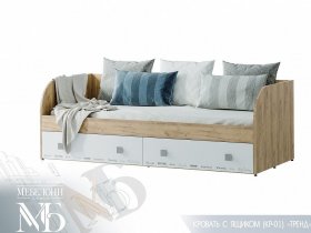 Кровать с ящиками Тренд КР-01 в Линёво - linyovo.mebel-nsk.ru | фото