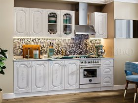 Кухонный гарнитур Лиза-2 (белый) в Линёво - linyovo.mebel-nsk.ru | фото