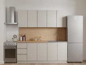 Кухонный гарнитур Мори 2,0 м (сатин) в Линёво - linyovo.mebel-nsk.ru | фото