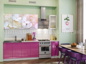 Кухонный гарнитур Вишневый цвет в Линёво - linyovo.mebel-nsk.ru | фото