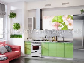 Кухонный гарнитур Яблоневый цвет в Линёво - linyovo.mebel-nsk.ru | фото