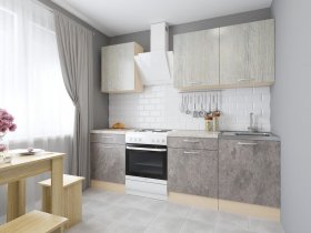 Модульная кухня Йота (пикард/цемент) в Линёво - linyovo.mebel-nsk.ru | фото