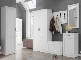 Модульная прихожая Апполия прихожая (белый/белый дуб) в Линёво - linyovo.mebel-nsk.ru | фото