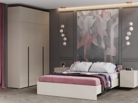 Модульная спальня Айри (кашемир) в Линёво - linyovo.mebel-nsk.ru | фото