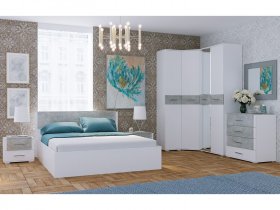 Модульная спальня Бьянка (белый/бетон) в Линёво - linyovo.mebel-nsk.ru | фото