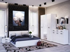 Модульная спальня Нэнси NEW в Линёво - linyovo.mebel-nsk.ru | фото