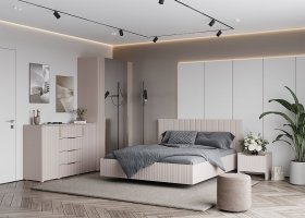 Модульная спальня «Тефия» (тефия/софт сантьяго) в Линёво - linyovo.mebel-nsk.ru | фото