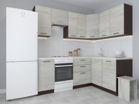 Модульная угловая кухня 1,4м*2,1м Лада (пикард) в Линёво - linyovo.mebel-nsk.ru | фото