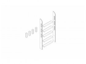 Пакет №10 Прямая лестница и опоры для двухъярусной кровати Соня в Линёво - linyovo.mebel-nsk.ru | фото
