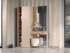 Прихожая Ева (кашемир/дуб вотан) в Линёво - linyovo.mebel-nsk.ru | фото