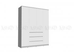 Шкаф 1600 с ящиками Челси (белый) в Линёво - linyovo.mebel-nsk.ru | фото