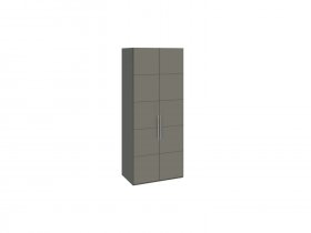 Шкаф для одежды с 2 дверями Наоми (джут/фон серый) СМ-208.07.03 в Линёво - linyovo.mebel-nsk.ru | фото