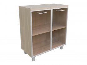 Тумба 2 двери со стеклом (бронза) Президент-ПРО Пр502 в Линёво - linyovo.mebel-nsk.ru | фото