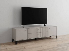 Тумба под ТВ Парус-10 (кашемир/сантьяго софт) в Линёво - linyovo.mebel-nsk.ru | фото
