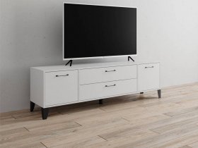Тумба под ТВ Парус-13 (белый) в Линёво - linyovo.mebel-nsk.ru | фото