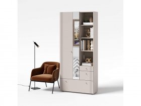 Вешалка с зеркалом ВШ1 Одетта (дуб эндгрей/меланж) в Линёво - linyovo.mebel-nsk.ru | фото